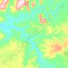 Mapa topográfico Aroeiras do Itaim, altitude, relevo