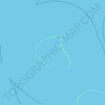 Mapa topográfico Kauehi, altitude, relevo
