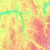 Mapa topográfico Charny Orée de Puisaye, altitude, relevo