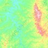 Mapa topográfico Baldim, altitude, relevo