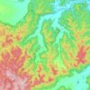 Mapa topográfico Kerrabee, altitude, relevo