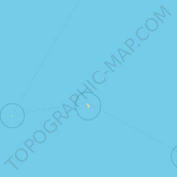 Mapa topográfico Rurutu, altitude, relevo