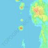 Mapa topográfico Tidore Kepulauan, altitude, relevo