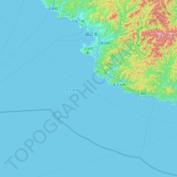 Mapa topográfico Nishiumuro County, altitude, relevo