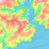 Mapa topográfico Dartmouth, altitude, relevo