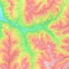 Mapa topográfico Albula, altitude, relevo