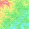 Mapa topográfico Coventry, altitude, relevo