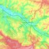 Mapa topográfico Aubenton, altitude, relevo