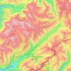 Mapa topográfico Goms, altitude, relevo