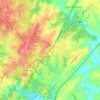 Mapa topográfico Hollymead, altitude, relevo