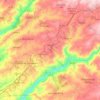 Mapa topográfico Nelas, altitude, relevo