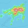 Mapa topográfico 小豆島, altitude, relevo