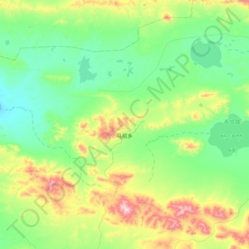 Mapa topográfico Machen, altitude, relevo