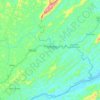 Mapa topográfico Pirapetinga, altitude, relevo