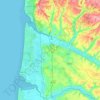 Mapa topográfico Communauté d'agglomération des Deux Baies en Montreuillois, altitude, relevo