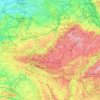 Mapa topográfico Wallonia, altitude, relevo