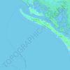 Mapa topográfico Fort Myers Beach, altitude, relevo