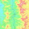 Mapa topográfico Santa Rita de Minas, altitude, relevo