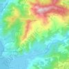 Mapa topográfico Coggia, altitude, relevo