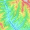 Mapa topográfico Létra, altitude, relevo