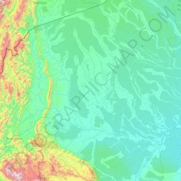 Mapa topográfico Datem del Marañón, altitude, relevo