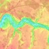 Mapa topográfico Veigné, altitude, relevo