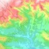 Mapa topográfico Galende, altitude, relevo