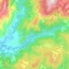 Mapa topográfico Sainte-Lucie-de-Tallano, altitude, relevo