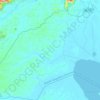 Mapa topográfico Dores de Macabu, altitude, relevo