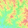Mapa topográfico Novo Itacolomi, altitude, relevo