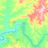Mapa topográfico Cachoeira Dourada, altitude, relevo