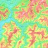Mapa topográfico Zweibrücken, altitude, relevo