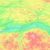 Mapa topográfico Loire, altitude, relevo
