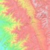 Mapa topográfico Huaraz, altitude, relevo