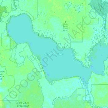 Mapa topográfico Lake Hatchineha, altitude, relevo