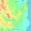 Mapa topográfico Mecúfi, altitude, relevo