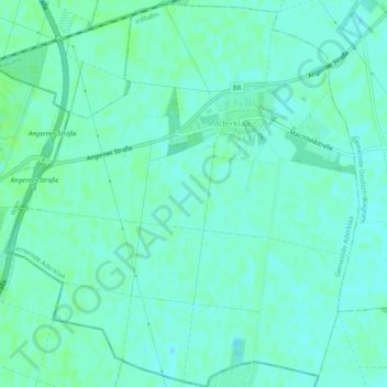 Mapa topográfico Gemeinde Aderklaa, altitude, relevo