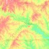 Mapa topográfico Fayette County, altitude, relevo