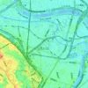 Mapa topográfico 荒川区, altitude, relevo