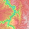 Mapa topográfico Touga, altitude, relevo