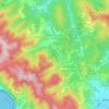Mapa topográfico Riccò del Golfo di Spezia, altitude, relevo