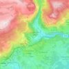 Mapa topográfico Le Bar-sur-Loup, altitude, relevo