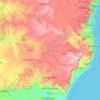 Mapa topográfico Santa Catarina, altitude, relevo