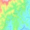 Mapa topográfico Frederico, altitude, relevo