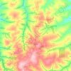 Mapa topográfico Uniflor, altitude, relevo