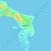 Mapa topográfico Bonaire, altitude, relevo