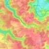 Mapa topográfico Hussigny-Godbrange, altitude, relevo