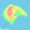 Mapa topográfico Herschel Island, altitude, relevo