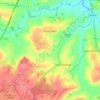Mapa topográfico Todenham, altitude, relevo