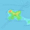 Mapa topográfico остров Елены, altitude, relevo